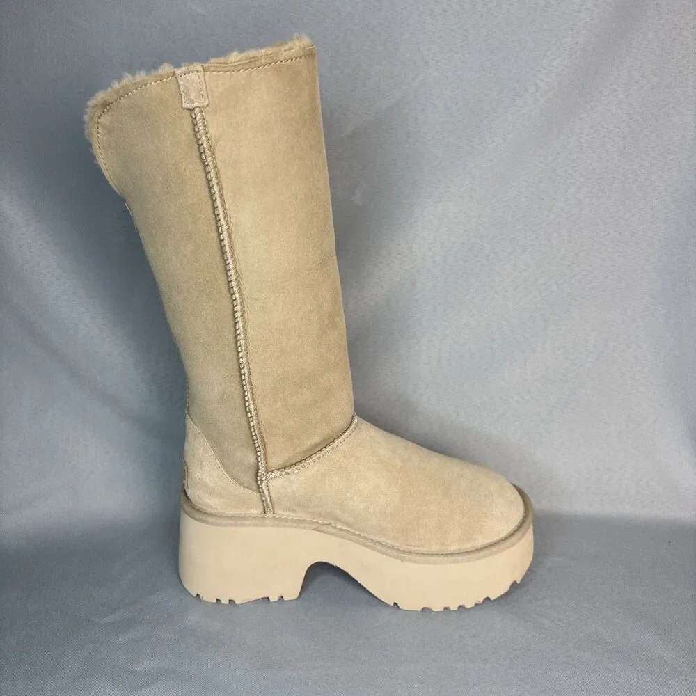 New UGG Classic Tall 8 New Heights Cuffable Suede Platform Sand Boots SOLD OUT! - Picture 12 of 16